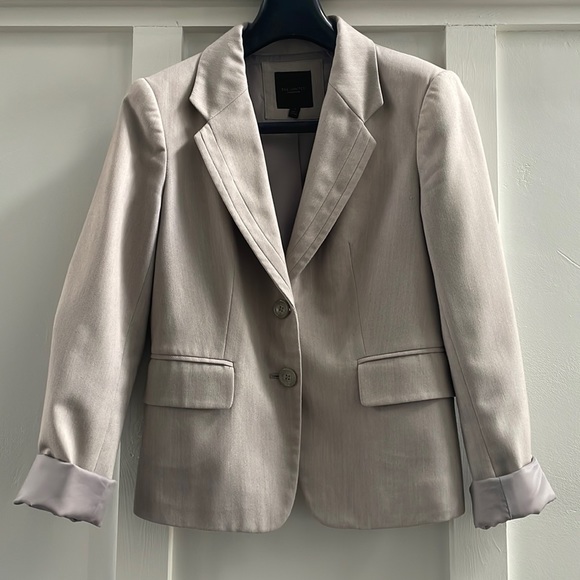 tan off white blazer